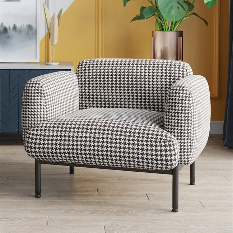Modern home tiger chair, living room single sofa, American minimalist houndstooth chair, clothing store creative leisure sofa