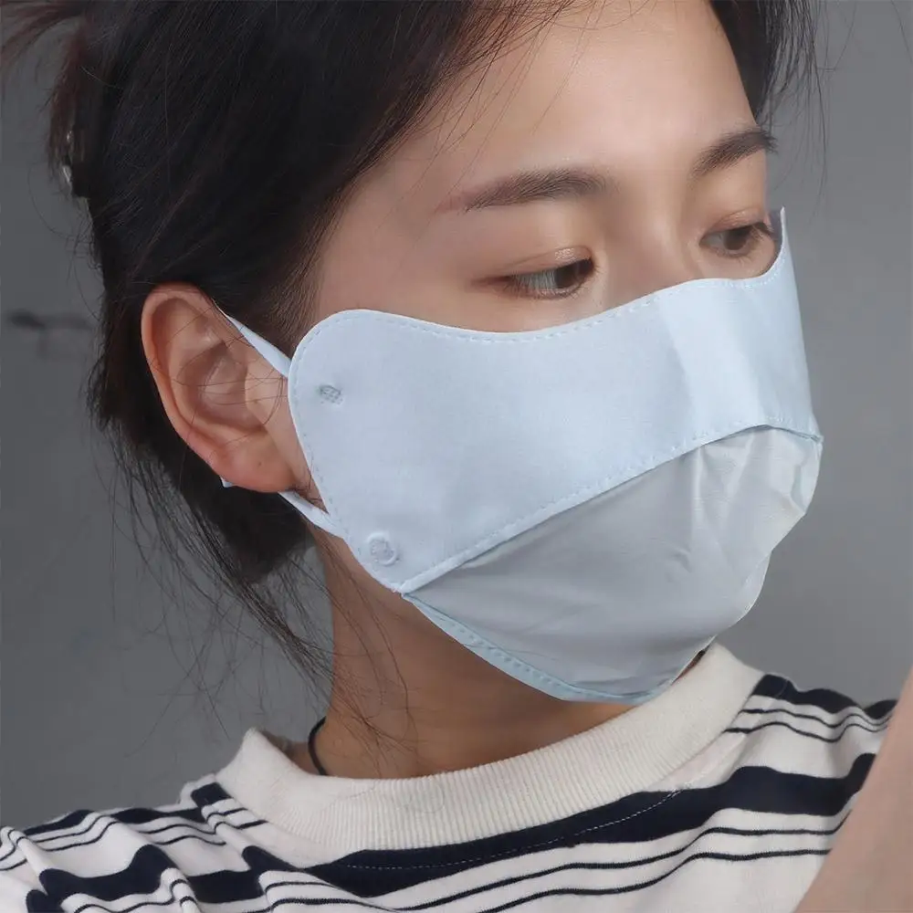 

Face Shield Eye Protection For Women Solid Color For Girl Hiking Outdoor Sunscreen Mask Face Scarf Ice Silk Mask Face Cover