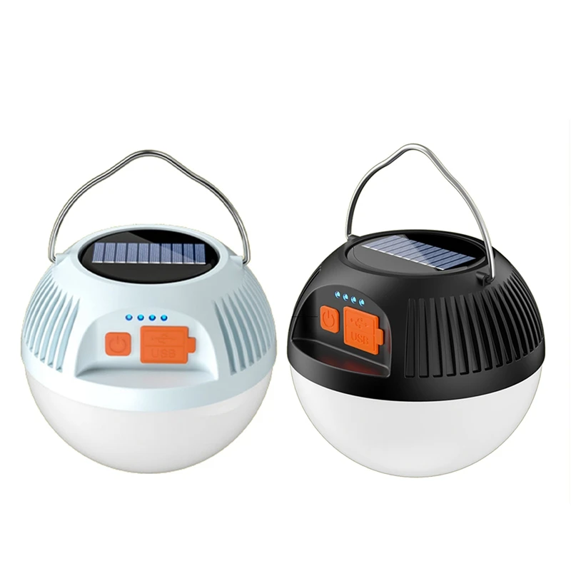 

Solar Camping Lamp USB Rechargeable LED Tent Light 3 Modes Portable Lanterns Emergency Strong Light For Outdoor Garden