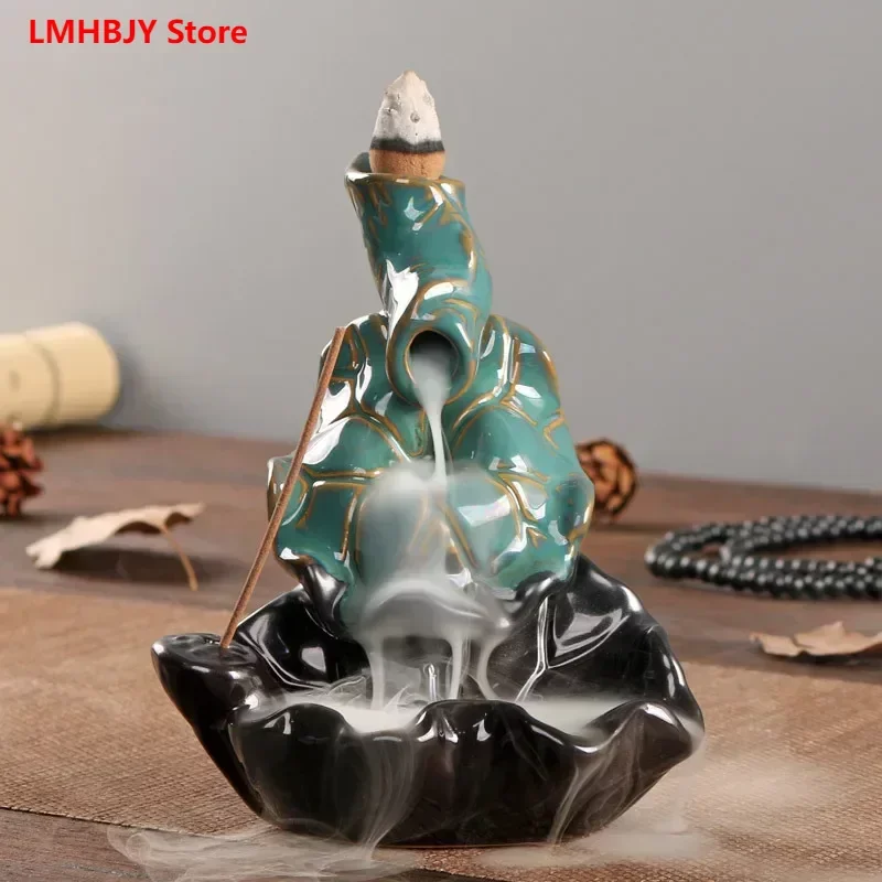 LMHBJY Backflow Incense Stove Lotus Fragrance Seat Line Incense Stove Incense Insertion View Smoke Incense Stove Decoration