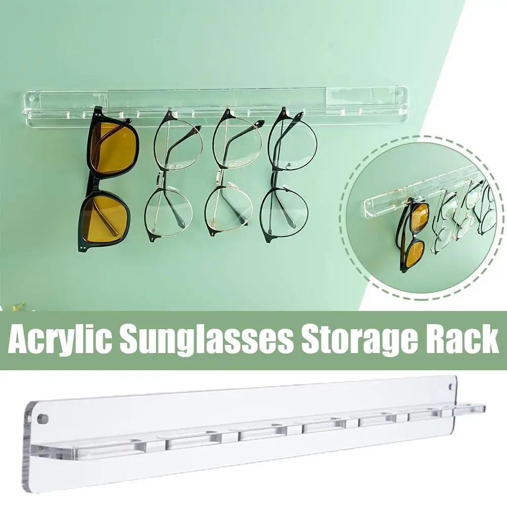 Wall Mounted Sunglasses Acrylic Storage Holder Eyeglass Decoration Hanging Home Shelf Organizer Display Jewelry Rack Access V3H9