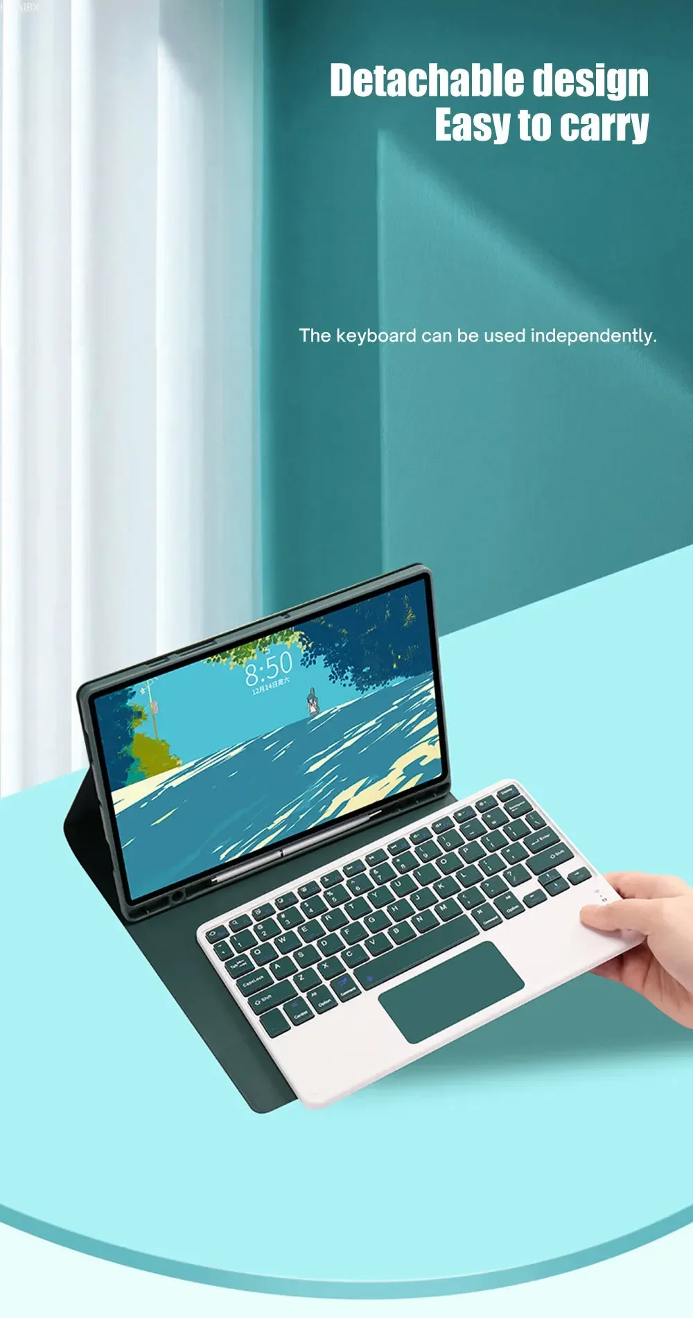 Keyboard Case For Samsung Galaxy Tab A9 Plus S6 Lite A7 10.4 A8 10.5 A9+ S7 S8 S9 11 Inch S7 S8 S9 FE Plus 12.4