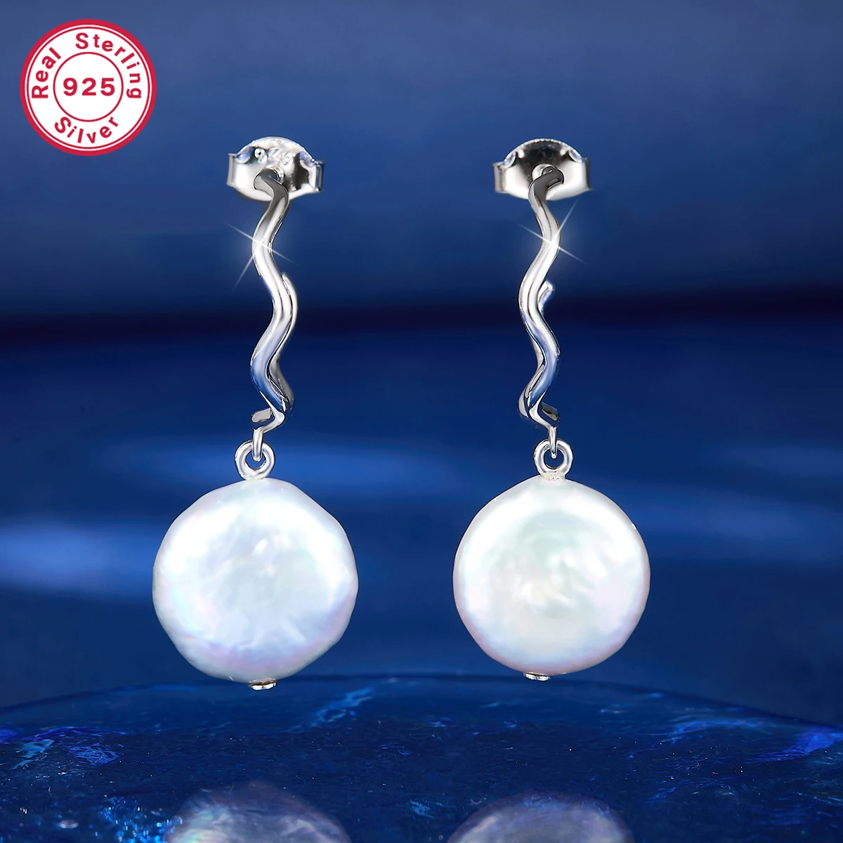 s925 sterling silver earrings，light luxury temperament profiled pearlstud earrings birthday party wedding gifts for girls