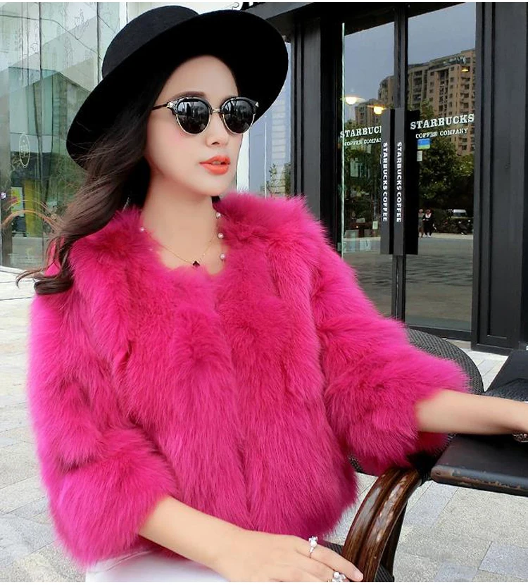 2022 Winter Coat Wom Faux Fur Jacket Fluffy Solid Color Thick Warm Fur Coat Winter Fashion O-neck Elegant Plush Fur Outerwear