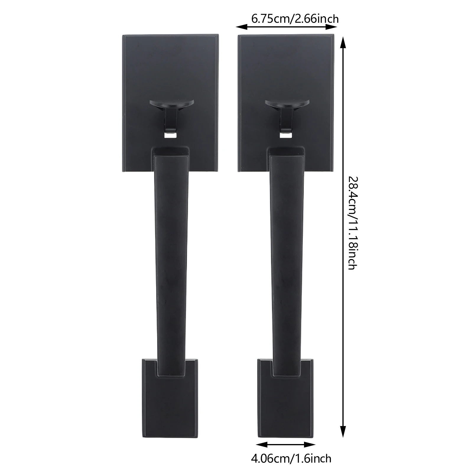 Doppeltürgriff-Set, Lochabstand verstellbar, robust, modern, Doppel-Fronttürgriff-Set, Vordertürgriff-Set