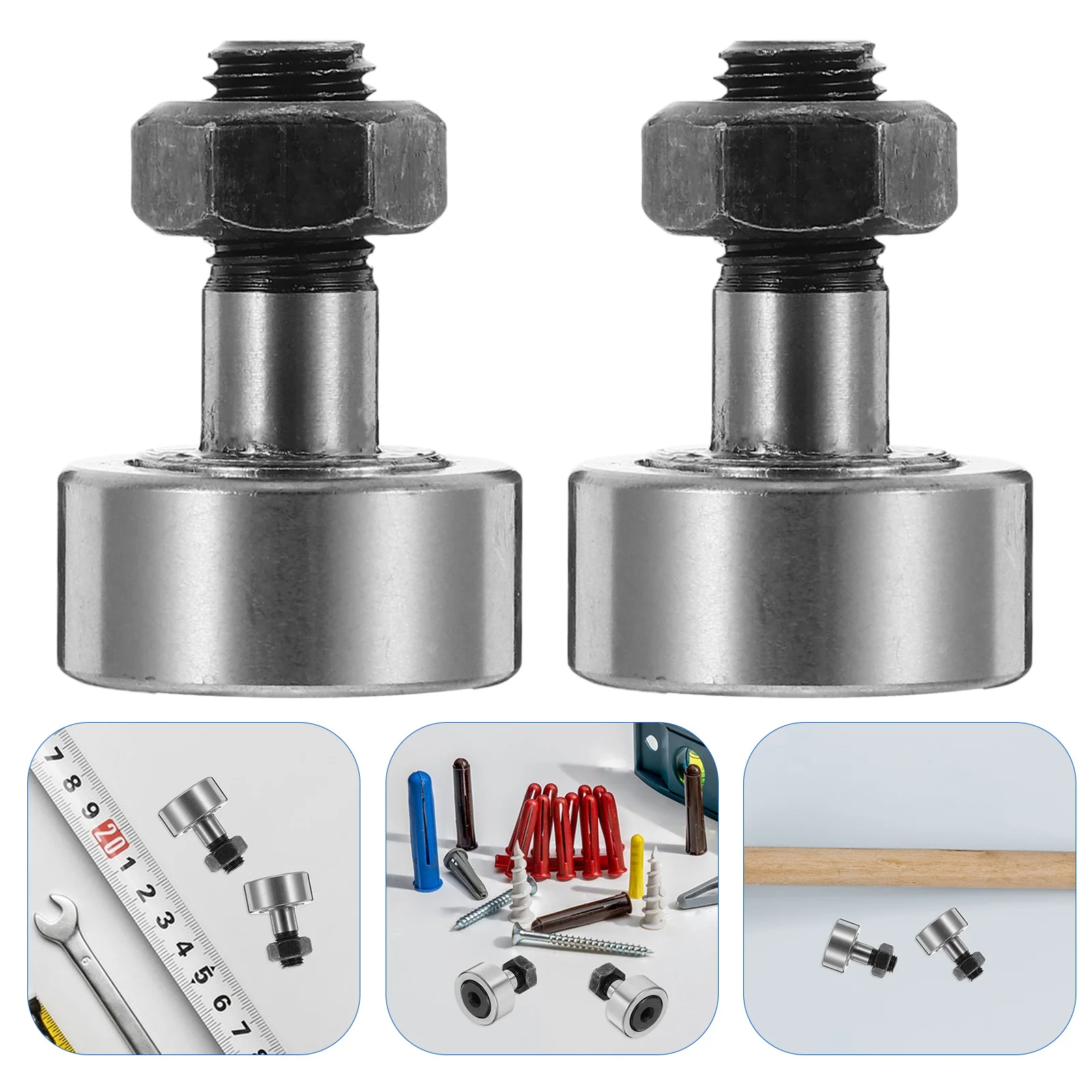 

4pcs Bolt Type Needle Follower High Load Capacity Steel Heavy Duty Bolted Roller High Precision Rigid Runner Needle Roller Cam