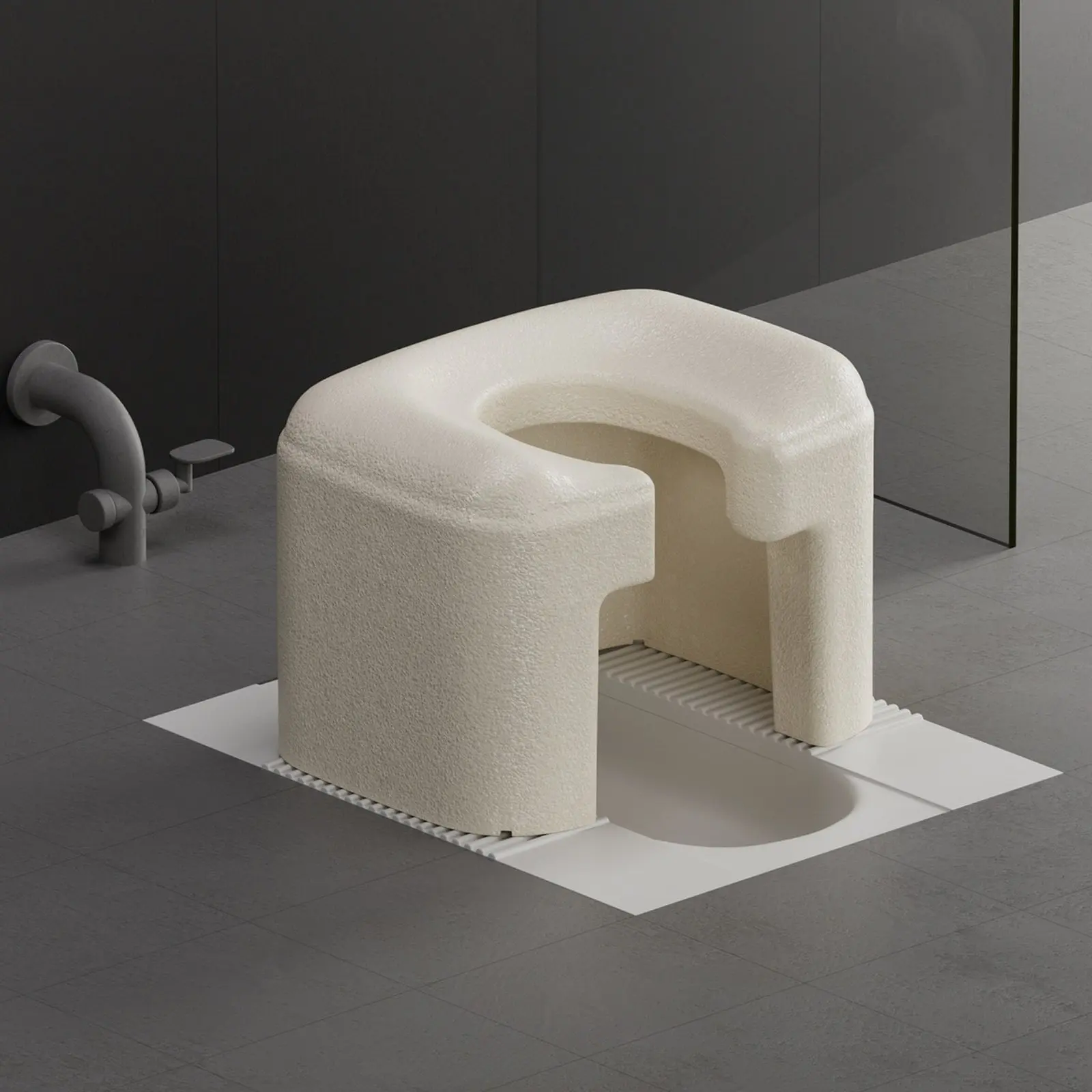 

Squat Toilet Stool Expanded Polypropylene Foam Bathroom Squat Stool Ergonomic Design Compact for Shower