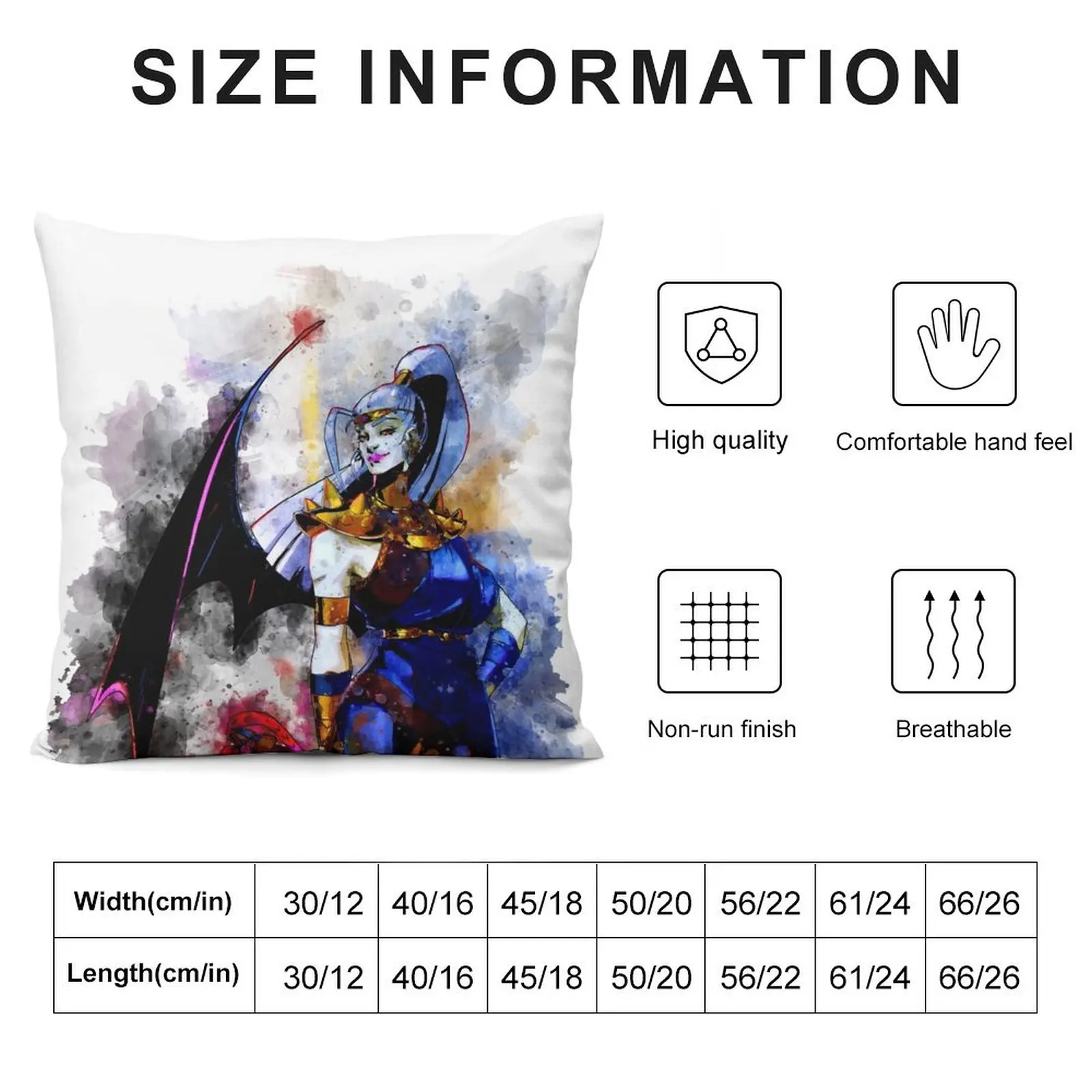 Megaera - Hades (Watercolor) Throw Pillow Luxury Living Room Decorative Cushions Rectangular Cushion Cover pillow