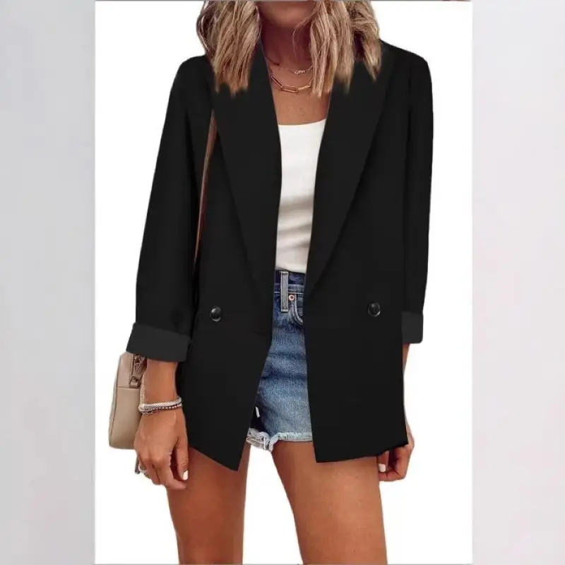 2026年秋新作 レディース スリムフィット シングルブレスト スーツブレザー 長袖 無地カラー トレンドジャケット トップス 衣類