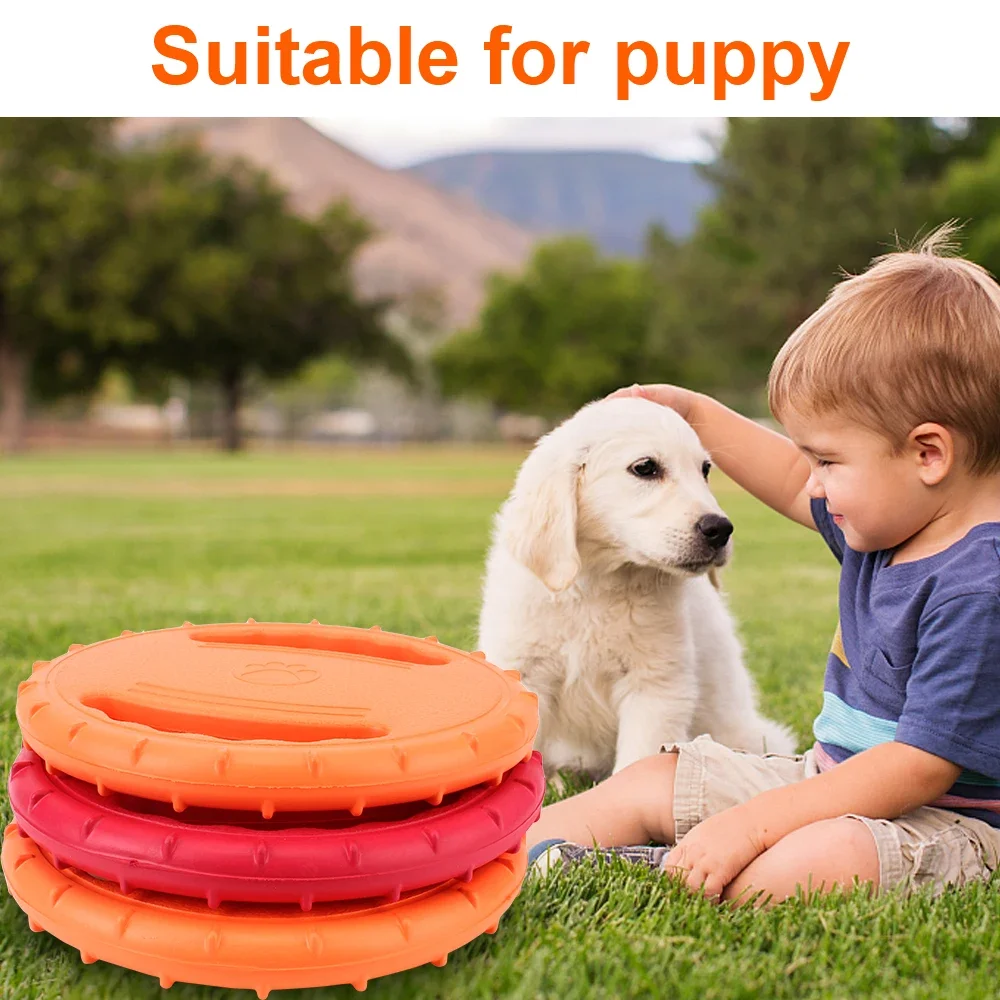 Pet Flying Tray EVA Dog Training Pull Ring Bite Resistant Floating Toys Dogs Outdoor Exercise Interactive Games