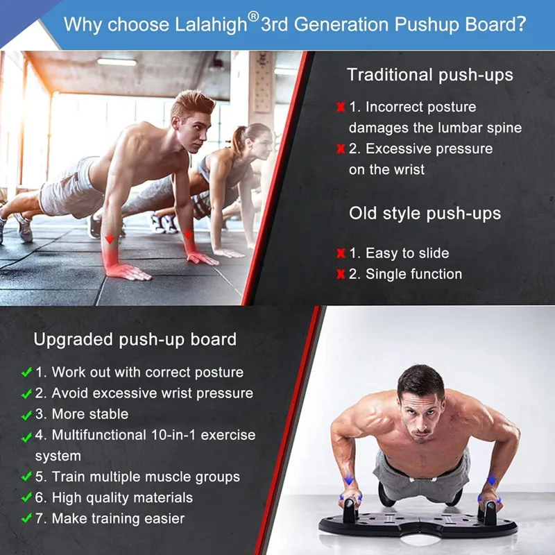 Professional Upgraded Of 15 In 1 Push Down Up Brace Board ABS Folding Pushup Board Support Gym Sports Portable Fitness Equipment