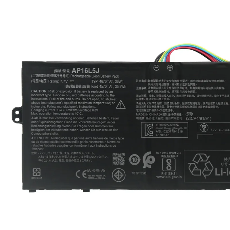 Imagem -02 - Bateria do Portátil Acer Aspire Swift Sp11132n Sf51452t Spin Icp4 91 91 36wh 7.7v 4670mah Novo Jcljf-ap16l5j