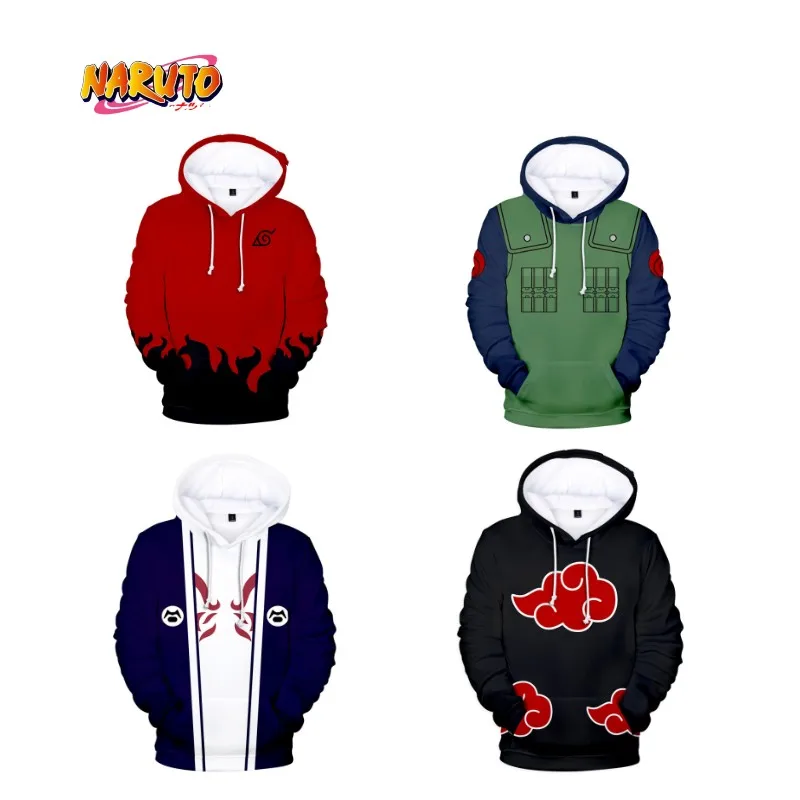 

Naruto Anime Cartoon Cosplay Akatsuki Uchiha Itachi Adult Children Full-Size Sweatshirt 3D Printed Plush Hooded Sweater Coat