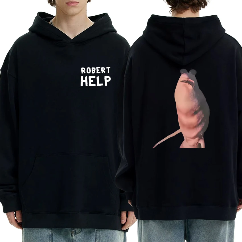 Hot Marcus The Worm Funny Expression Pack Double Sided print Hoodie Men women harajuku Casual pullover Unisex Fleece Sweatshirt