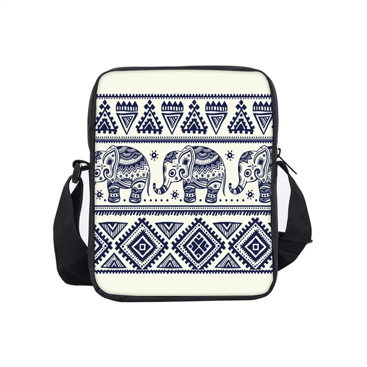 

Elephant Print Single Sided Messenger Bag for Boy/Girls Children Best Gifts 3D Cartoon Casual Crossbody Bag