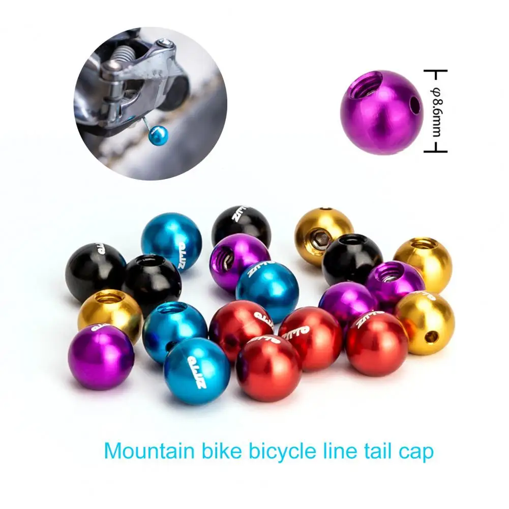 4Pcs Universal Cable End Cap Aluminum Alloy Bicycle Cable End Cap High Hardness Bike Cable End Crimps Cover  Fits Firmly