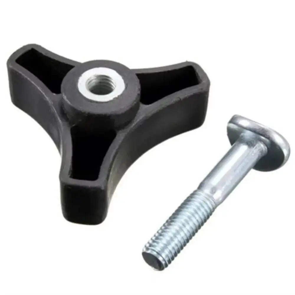 2Pcs Plastic and Metal Lawn Mower Handle Knob Metal Bolt Silver Nut Black Bolt Nut and Bolt Screw Set Plastic Nut