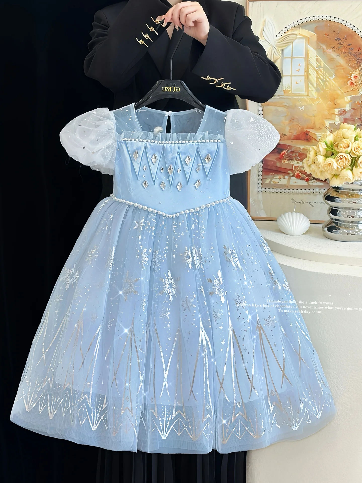 elsa-princess-dress-blue-birthday-girl's-clothing-summer-ice-princess-fairy-tale-children's-party-dress-soft-medium-elasticity