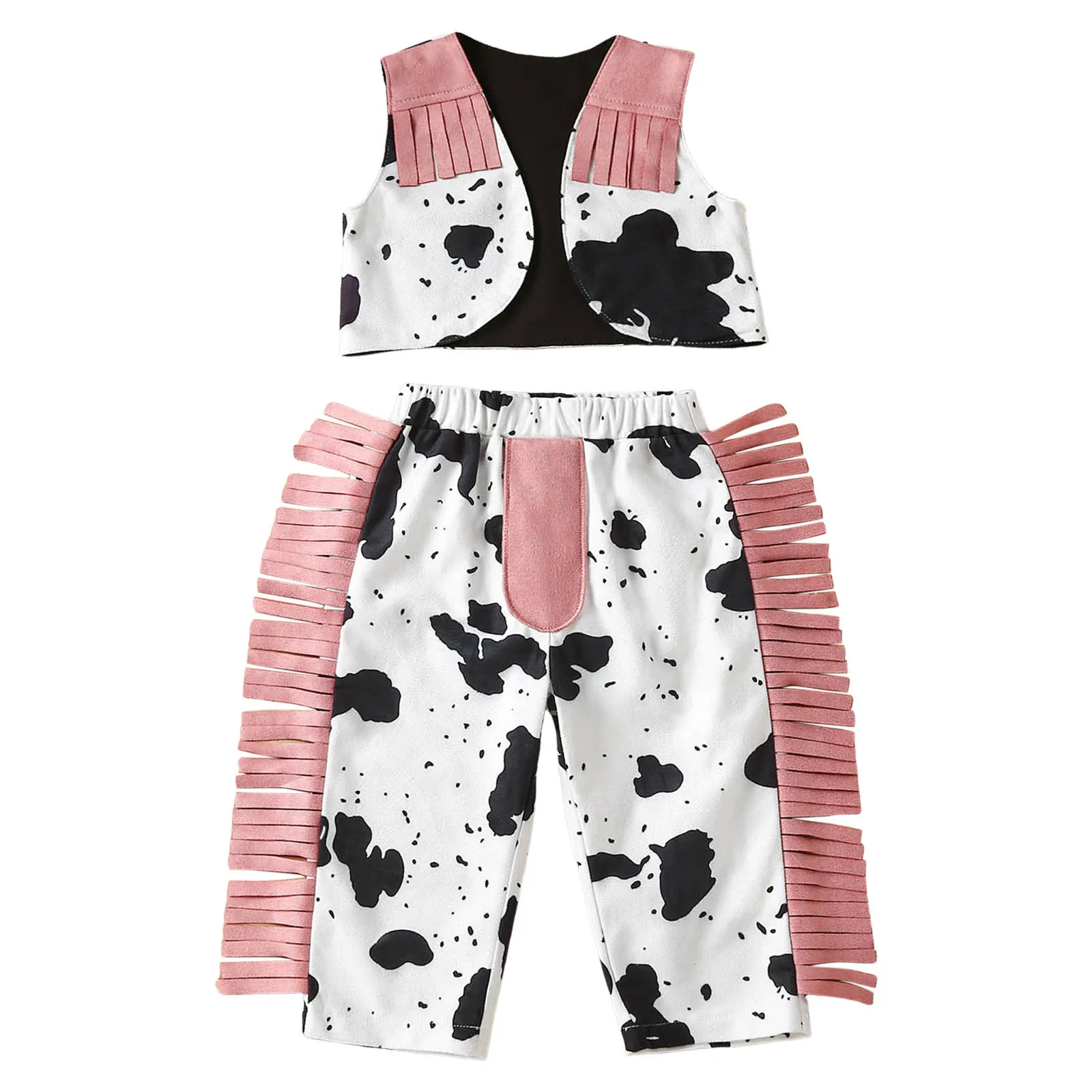 

Наряд для маленьких девочек, детский жилет из двух предметов, маленький жилет, брюки, милая одежда со слоном и кисточками