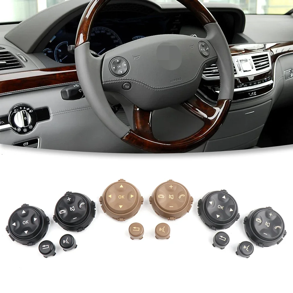 

Car Multi-function Steering Wheel Control Switch Push Button Keys For Mercedes Benz W221 W216 S CL Class S300 S350 S400 S600