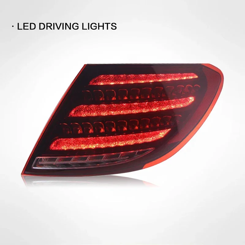 Sewiyolin سيارة DRL مصباح ليد خلفي الجمعيات لبنز W204 2007-2014 السيارات الضباب DRL الفرامل بدوره مصباح إشارة التوصيل والتشغيل