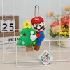 Yoshi Plüsch-Schlüsselanhänger Mehrfarbiger Niedlicher Dinosaurier Weicher Plüsch-Anhänger Mini-Rucksack-Taschenanhänger Pilz-Cartoon-Schlüsselring Liebevolles Geschenk