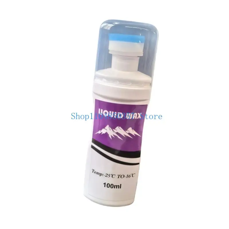 

652F Portable 100ml Liquid Ski Wax with Applicator Easy To Apply Universal Liquid Ski and Snowboard Wax Easy to Use