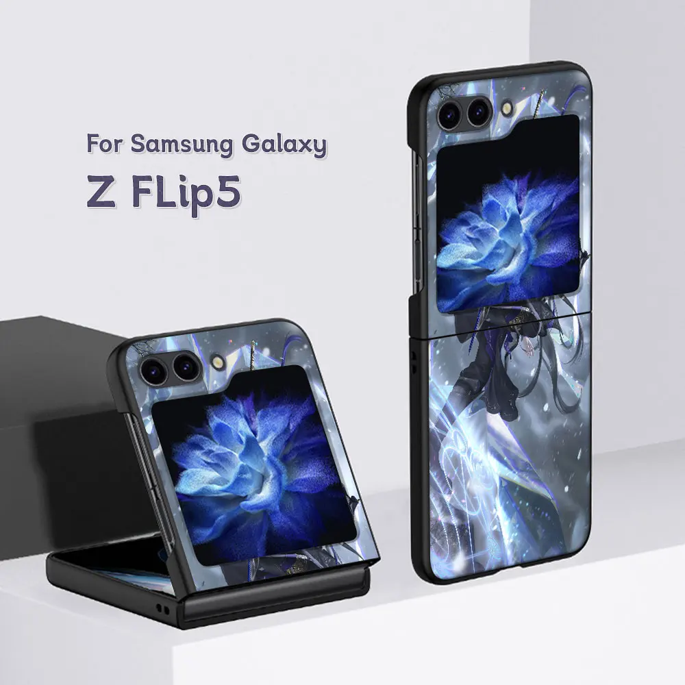 The Island of Siliang Case for Samsung Galaxy Z Flip5 Flip6 Mobile Phone Bag Z Flip 6 5 Hard PC Cover ZFlip5 ZFlip6 Black Funda