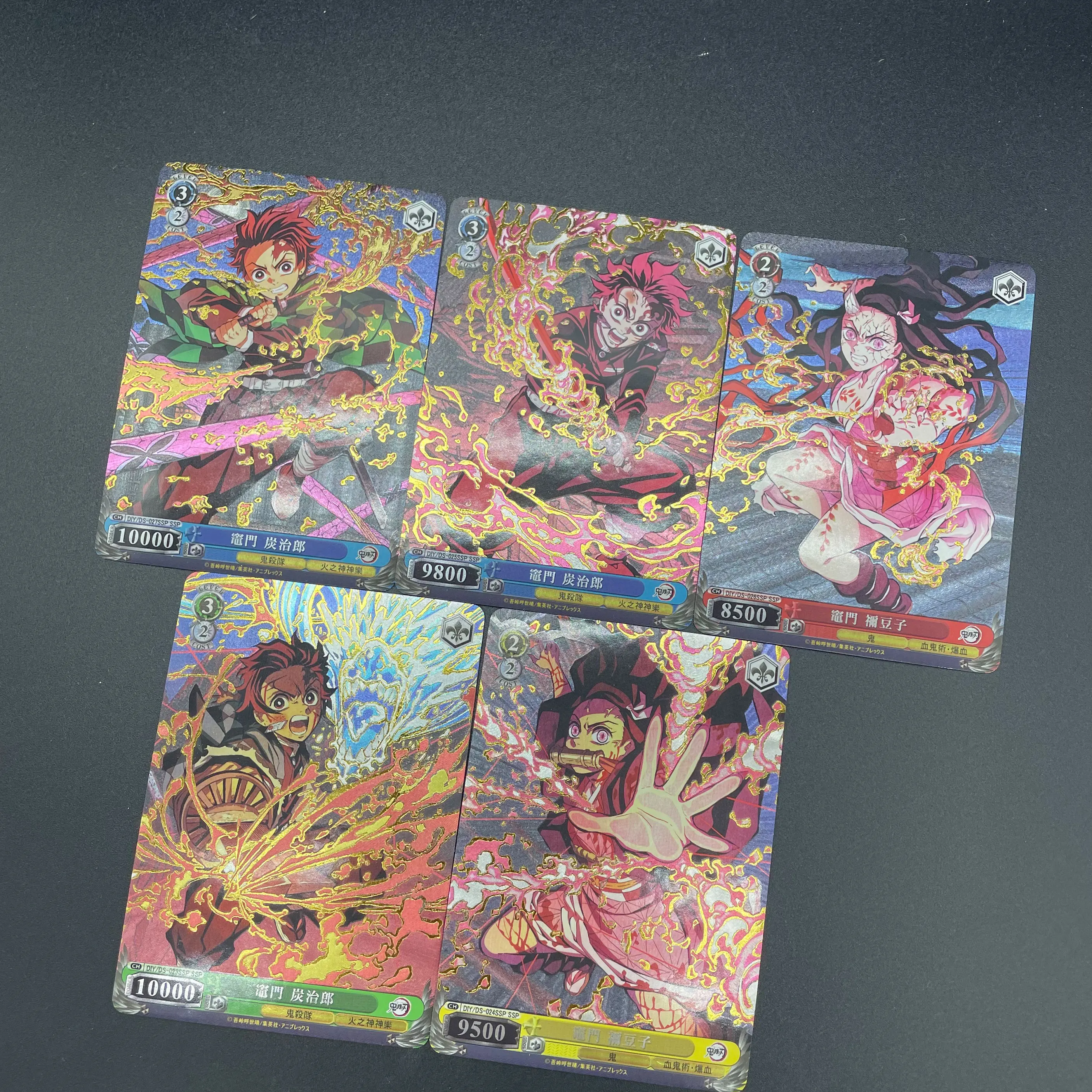 5Pcs/set Demon Slayer DIY Hot Stamping Flash Card Set Review thumbnail