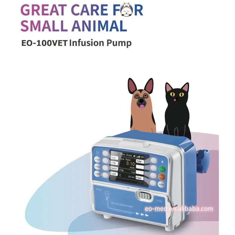 Infusion Pump Vet Syringe With IV Fluid Therapy For Animals EO-100VET