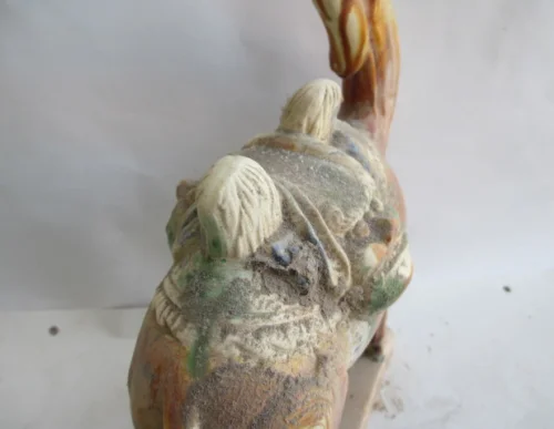 28 cm /ancient Chinese art collection, Tang Tri Color, ceramic camel statue/1