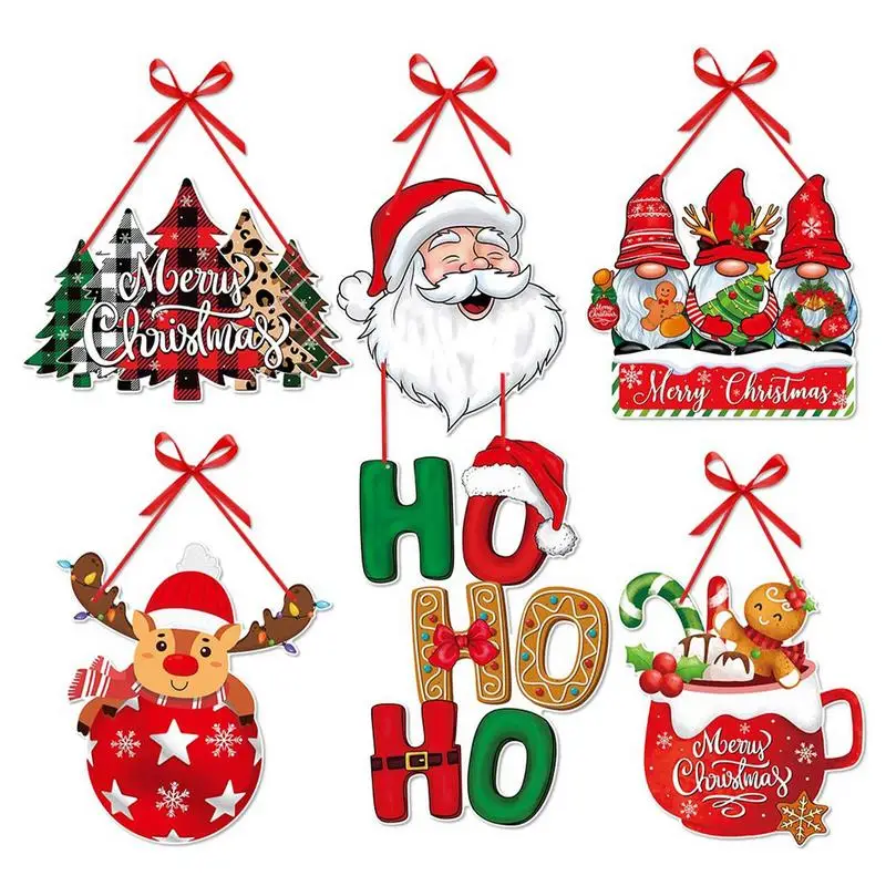 Christmas Door Signs Festive Classic Door Signs For Christmas Seasonal Decors For Fireplace Railing Door Handles Walls Drapes