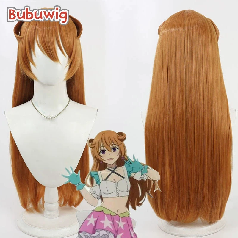 

Bubuwig Синтетические волосы Konoe Kanata Косплей Парики Love Live! Nijigasaki High School Idol Club 70 см длинный оранжевый парик термостойкий