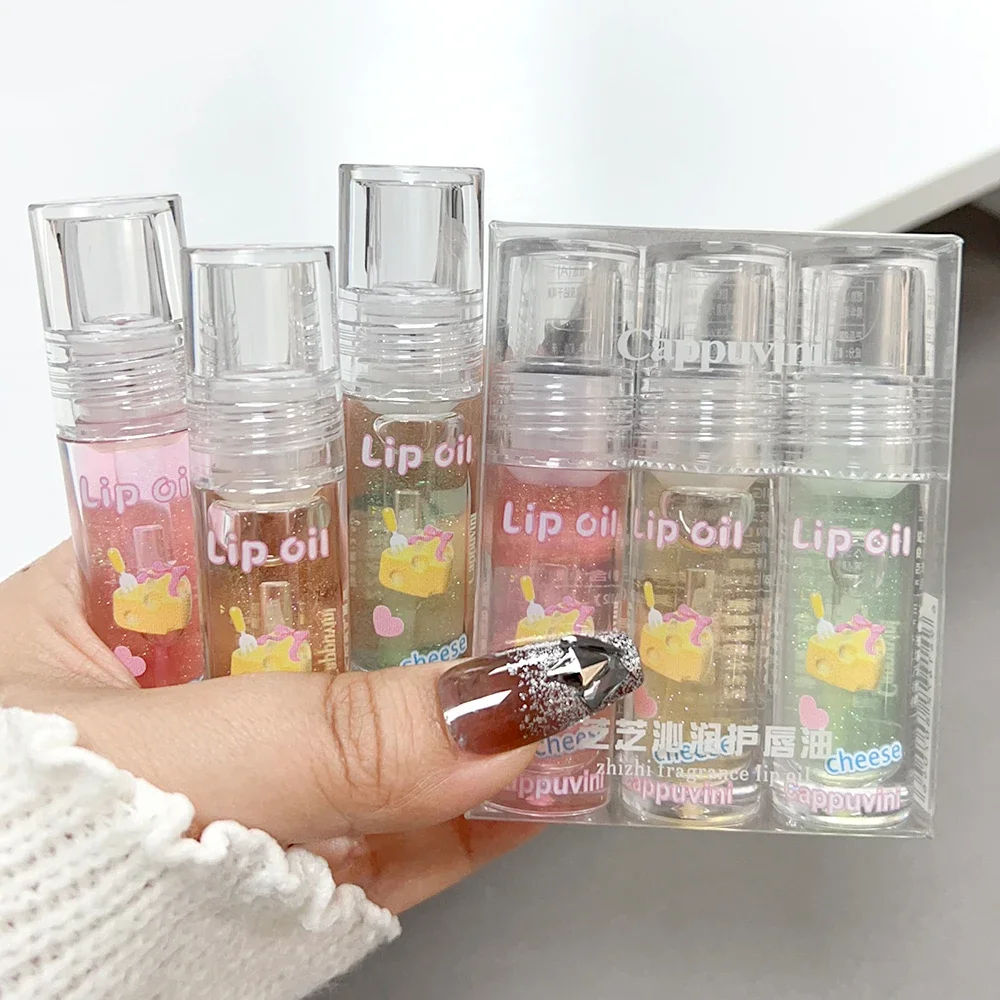 Perle transparent Spiegel Lippen öl feuchtigkeit spendend Glitter Lip gloss wasserdicht dauerhafte wässrige flüssige Lippenstift koreanische Make-up Kosmetik