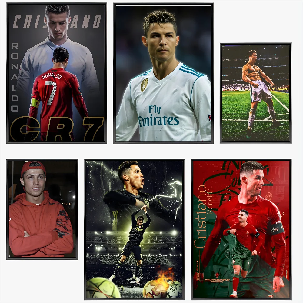 C-Cristiano R-Ronaldo CR7 Classic Vintage Poster Paper Print Home Living Room Bedroom Entrance Bar Cafe Art Painting Decoration