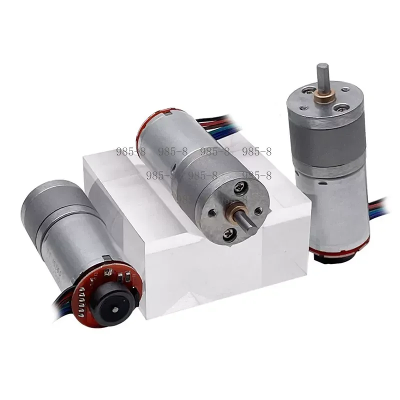 12V/24V Mini DC Gear Motor with Dual Channel 12PPR Encoder