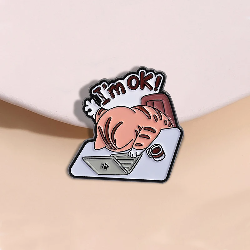 Productive Duck Enamel Pin Working Hard Animal Funny Humor Saying Brooches Lapel Badge Fashion Jewelry Gifts for Friends image 2