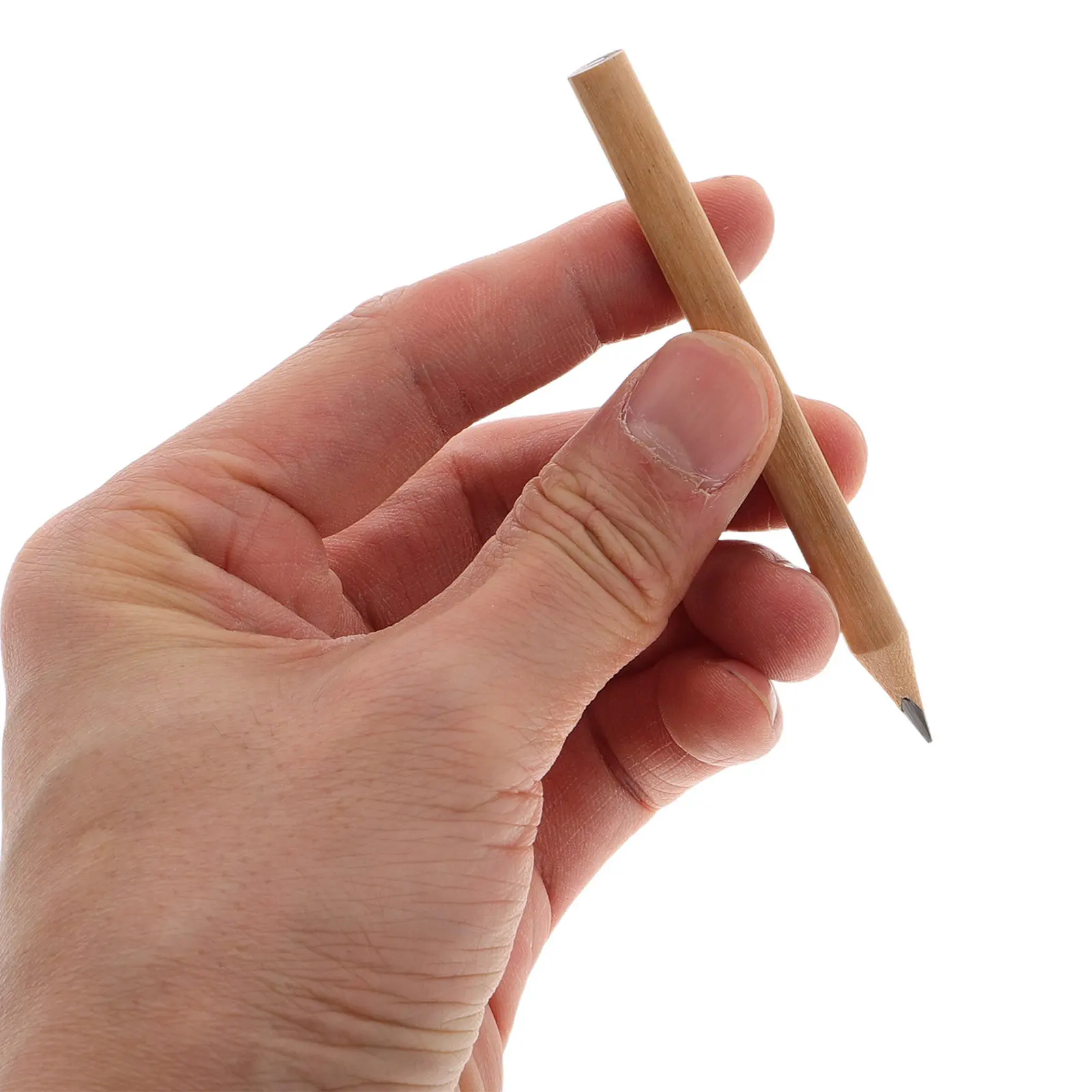 200Pcs Mini Wood Short Pencils Natural Triangular Handwriting Drawing Sketching School Supplies for Students Beginners