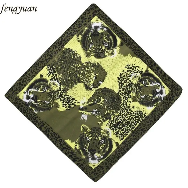 

B2QE Elastic Leopard Print Scarf Everyday Fashion Headscarf Elegant Handkerchief