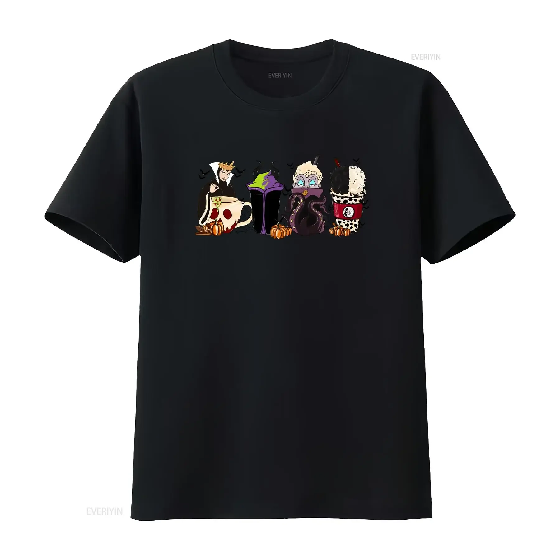 Villain Halloween Coffee T Shirt Mouse Magic Castle Lover Pumpkin Spice Horror Fall Iced vintage Washed graphic Stylish