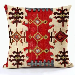 Square Linen Cushion Cover Pillow Custom Bohemian Turkish Pillow Sofa Pillow Waist Pillow Cover Pillowcase Home Supplies