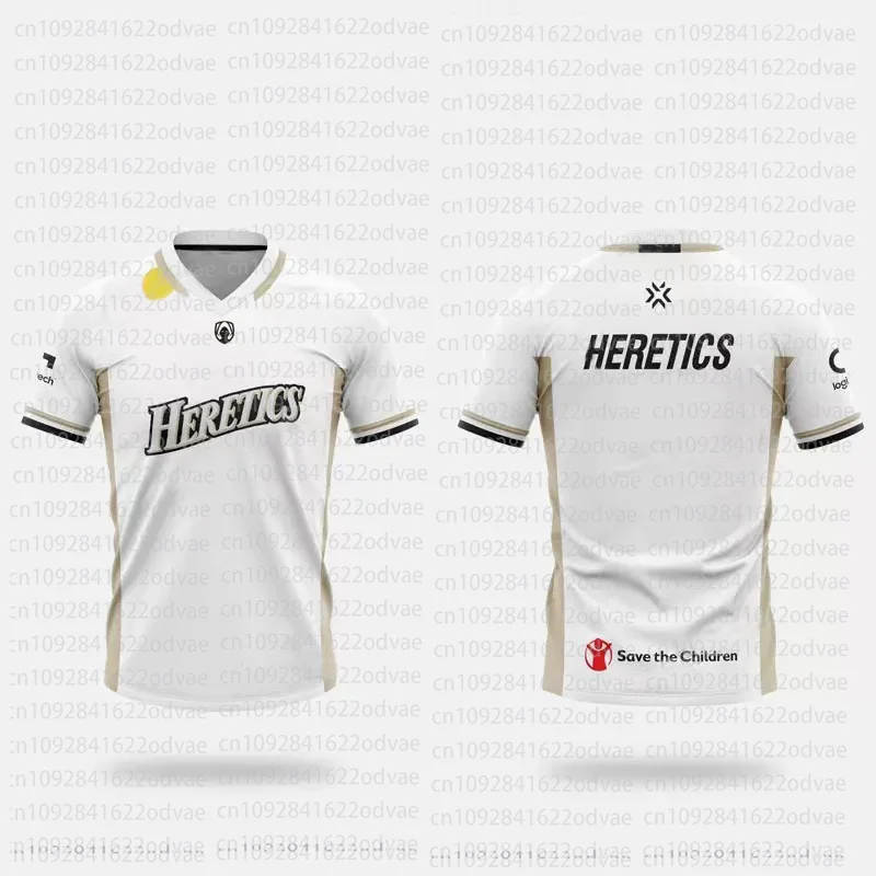 Camiseta del equipo de deportes de 2025 HERETICS, camiseta de uniforme con estampado 3D de VALORANT VCT, camisetas informales transpirables de gran tamaño de secado rápido