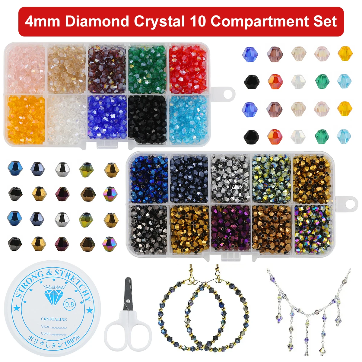WLYeeS 3 4 6mm Austria Bicone Glass crystal Loose Beads for jewelery Making Diy accessories woman Faceted spacer beads wholesale