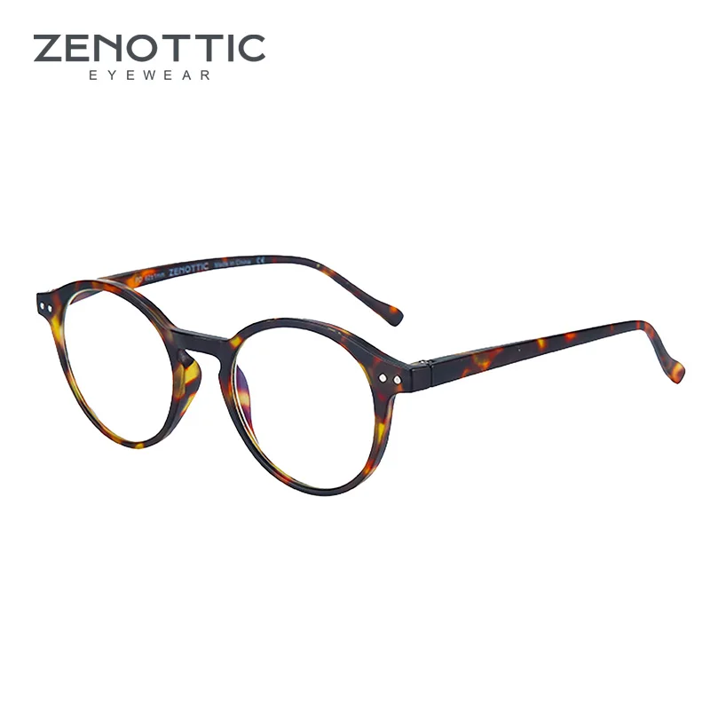  ZENOTTIC Retro kleine runde Korrektionsbrille, kreisförmige progressive Brille, photochrome optische Brille für Damen und Herren 5