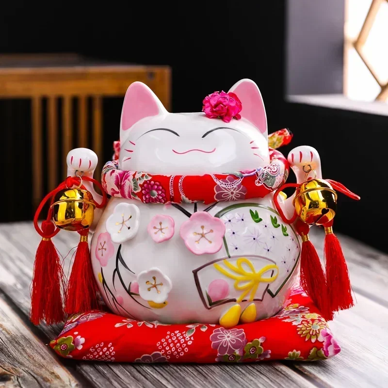 8 inches Every year there are more than lucky cat piggy bank ornaments piggy bank ceramic crafts home creative gift