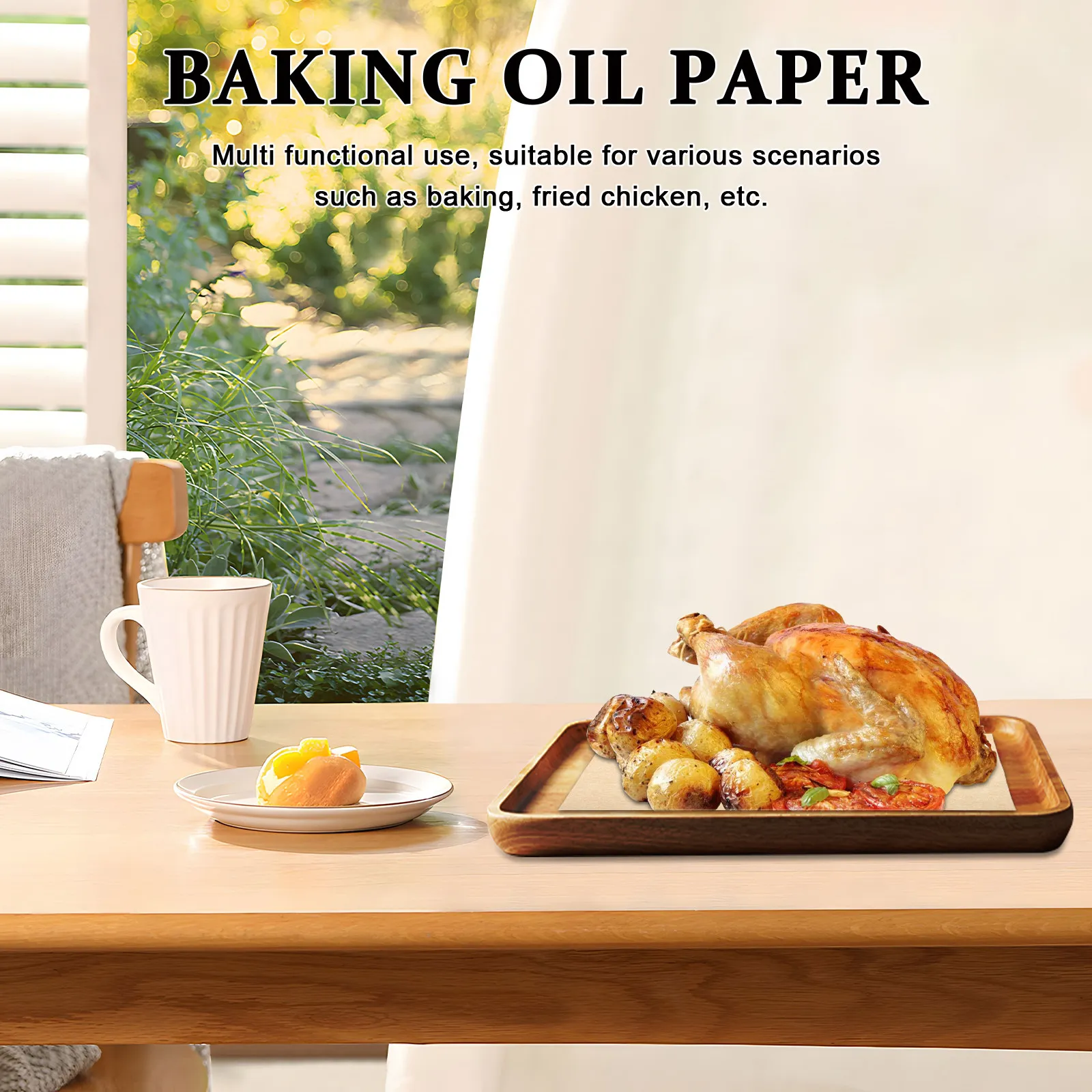 100Pcs Baking Parchment Oil Resistant Wax Paper Sheets Natural Food Wrapping Paper Sandwich Burger Wrappers Disposable