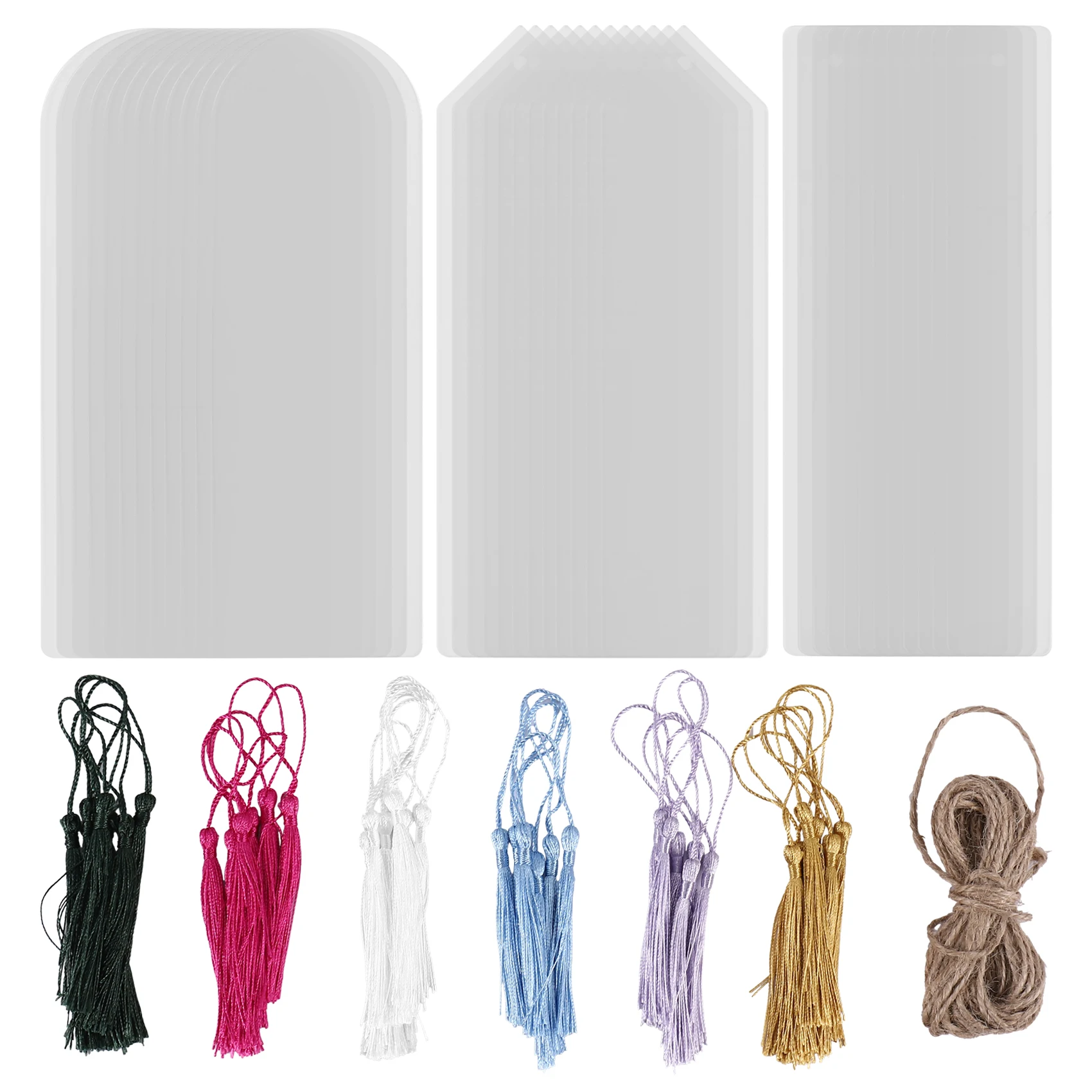 A010 73Pcs Acrylic Bookmarks Blanks,Sublimation Acrylic Book Markers, DIY Crafts Projects Sublimation Accessories for Women