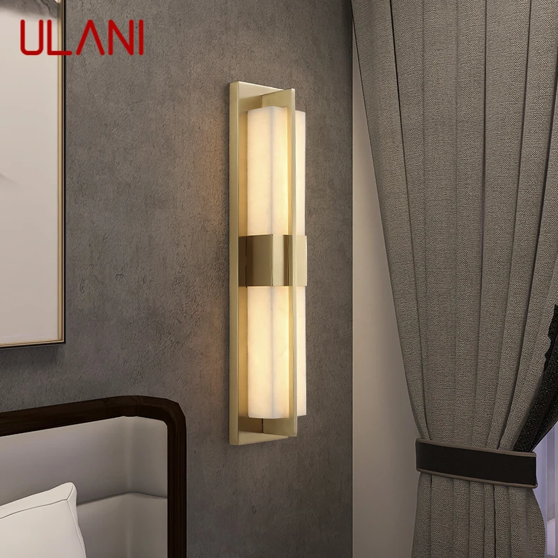 

ULANI Brass Wall Light LED Modern Luxury Marble Sconces Fixture Indoor Decor for Home Bedroom Living Room Corridor