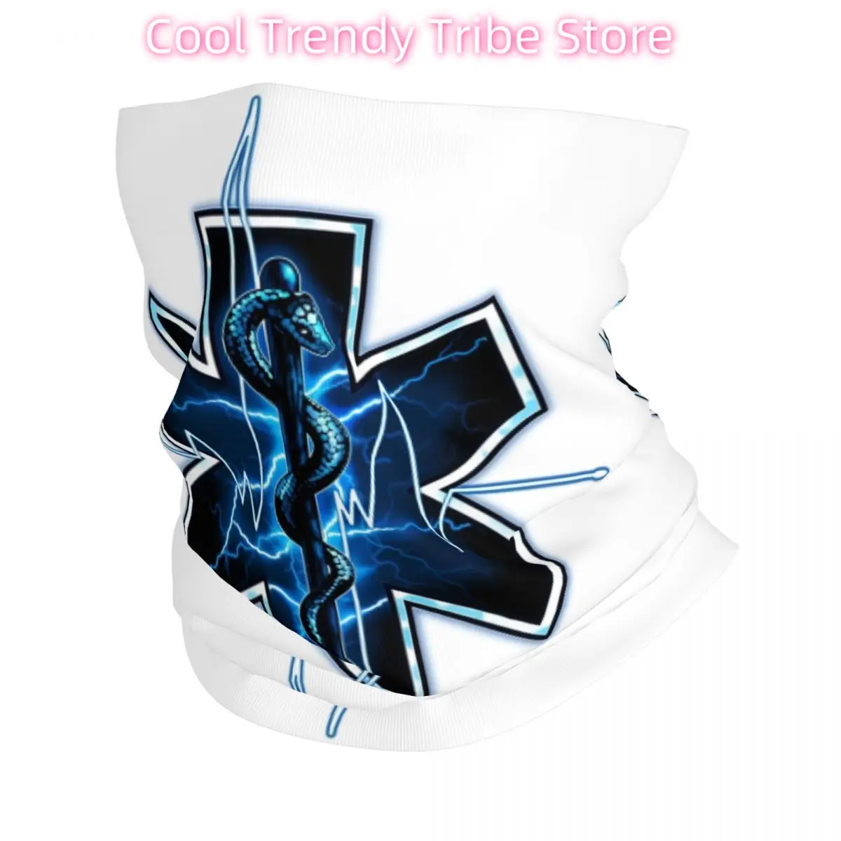 

Star Of Life Ambulance Medical EMT Heartbeat Logo Bandana Neck Warmer Men Women Winter Hiking Ski Scarf Gaiter Face Cover