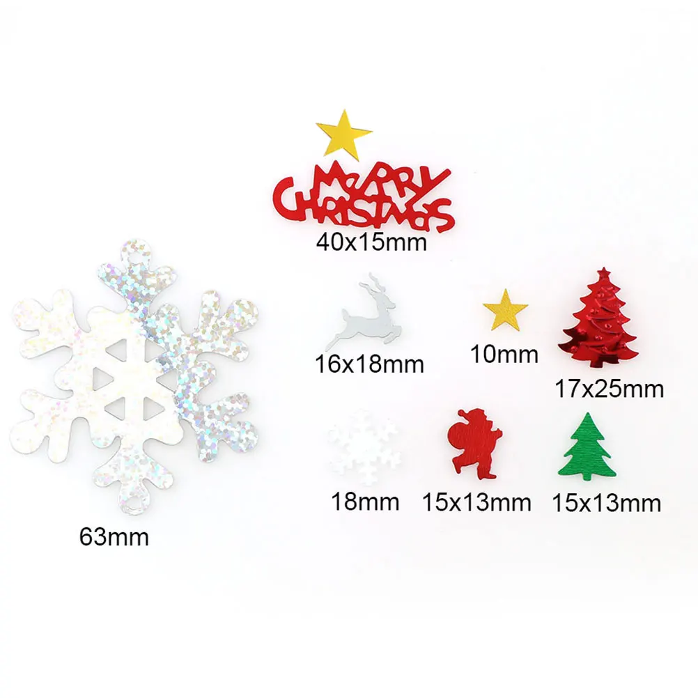 

Christmas Confetti PVC Glitter Snowflake Sequin Holiday Party Decorations for Home Bar Cafe Reusable Novelty